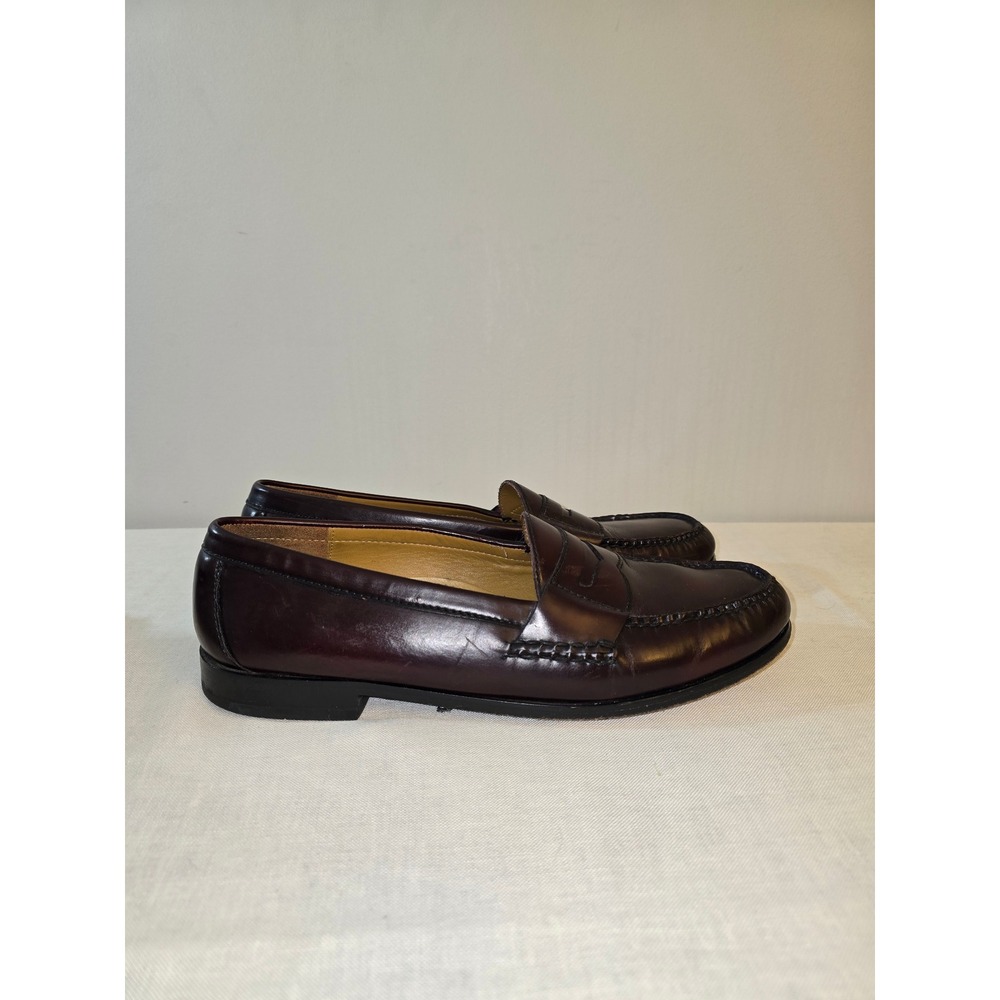 Cole Haan Mens Loafers Burgundy Leather Dress Shoes 11 Good